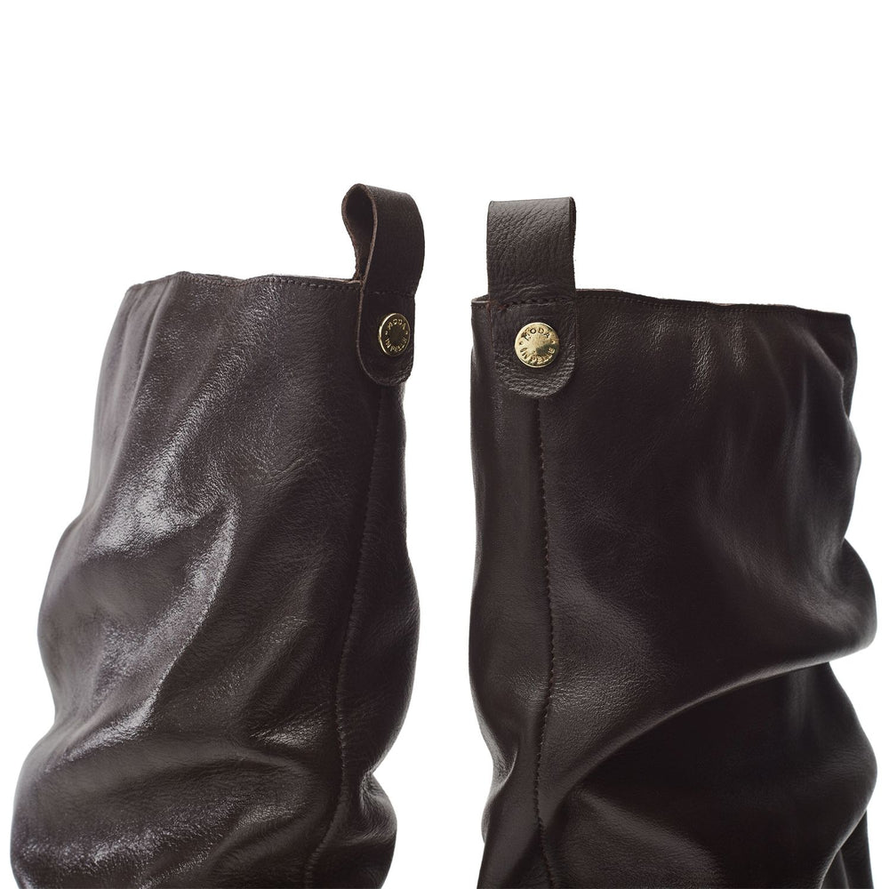 Rinnia Dark Brown Leather Boots