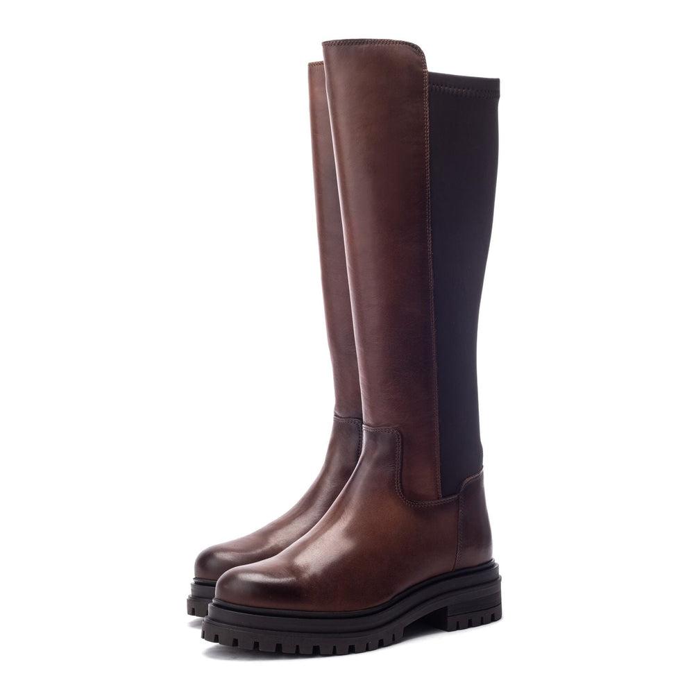 Roshana Dark Tan Leather Boots