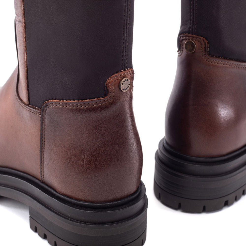 Roshana Dark Tan Leather Boots