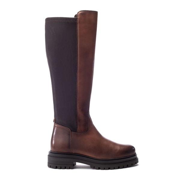 Roshana Dark Tan Leather Boots