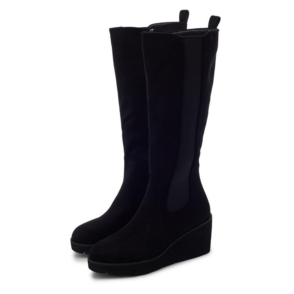 Rounia Black Alcantara Boots