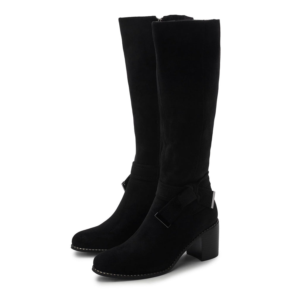 Sabea Black Alcantara Boots
