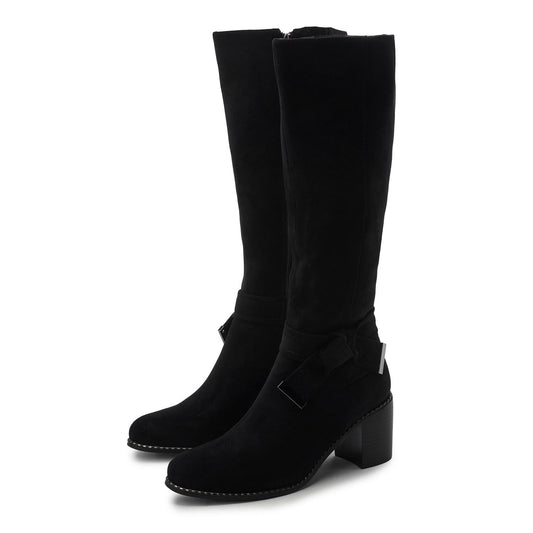 Sabea Black Alcantara Boots