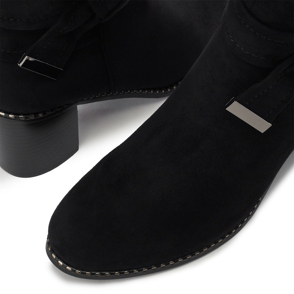 Sabea Black Alcantara Boots