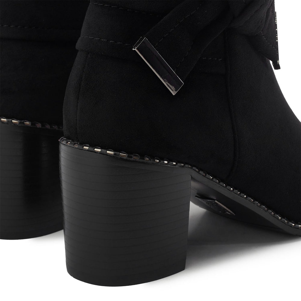 Sabea Black Alcantara Boots