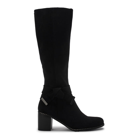 Sabea Black Alcantara Boots