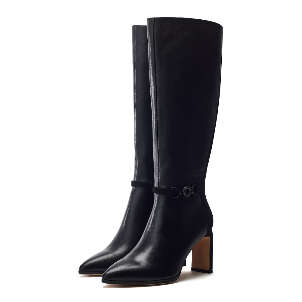 Sakanay Black Leather Boots