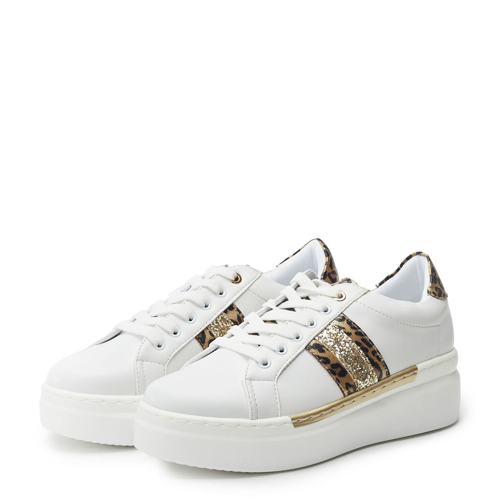 Salomie White-Gold Porvair Trainers