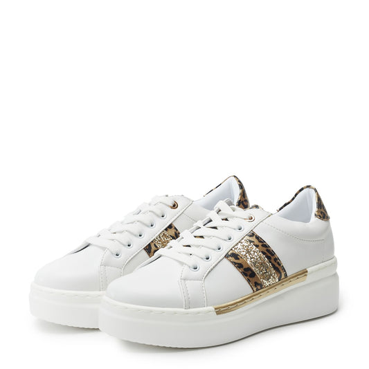 Salomie White-Gold Porvair Trainers