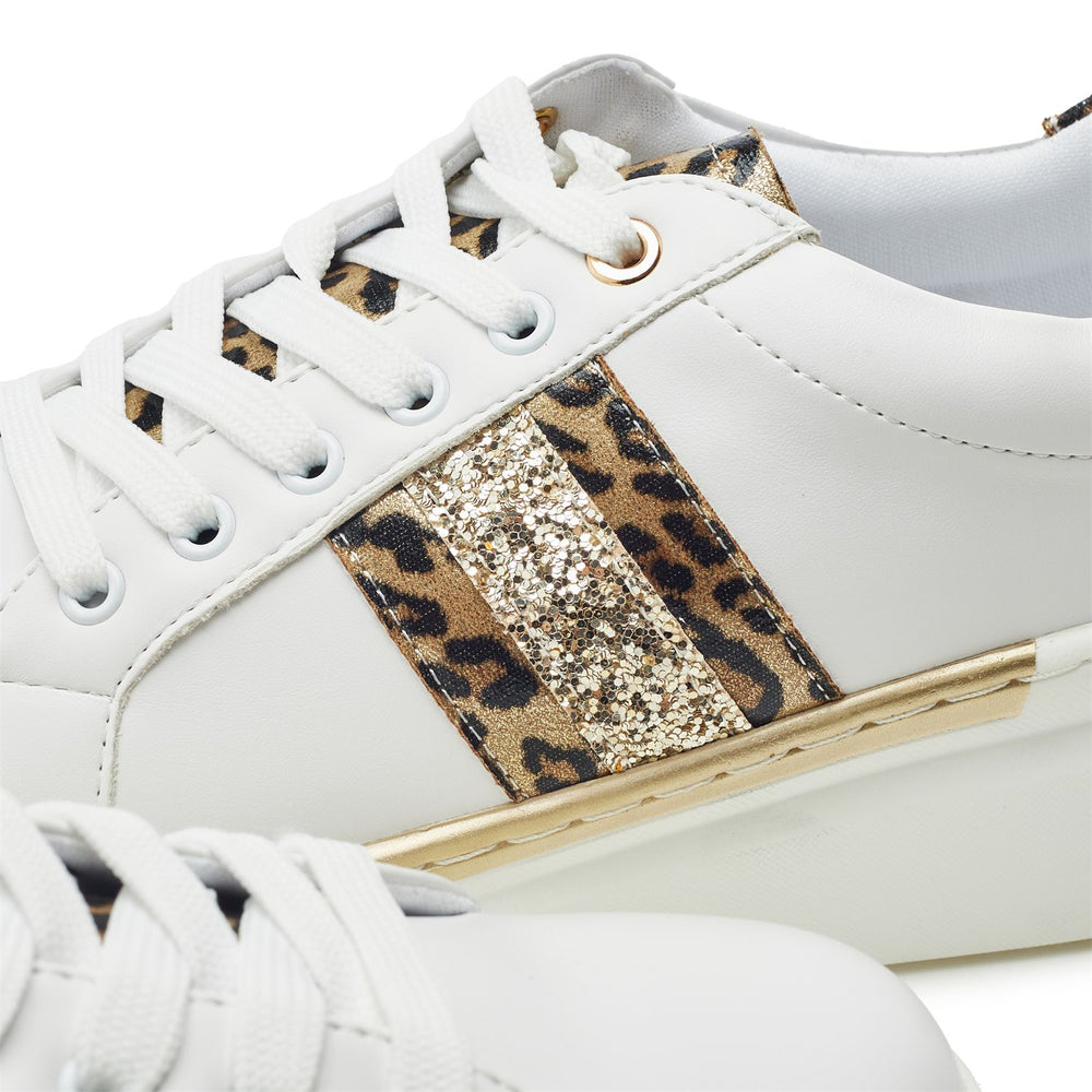 Salomie White-Gold Porvair Trainers