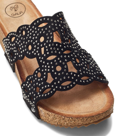 Salvia Black Porvair Sandals
