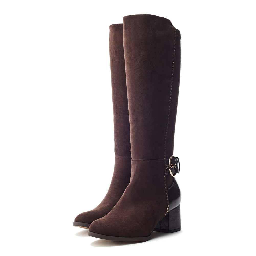 Sameena Dark Brown Porvair Boots