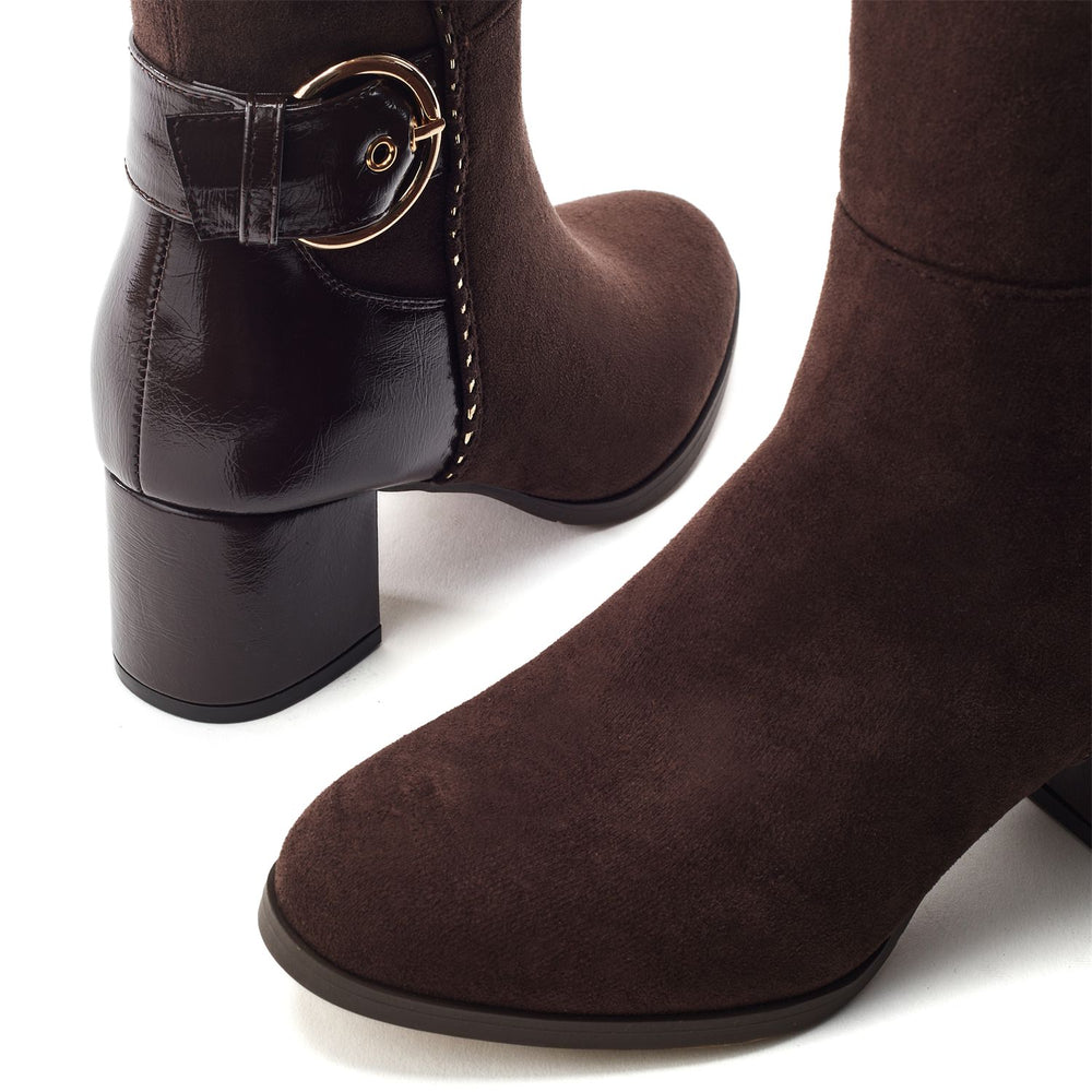 Sameena Dark Brown Porvair Boots