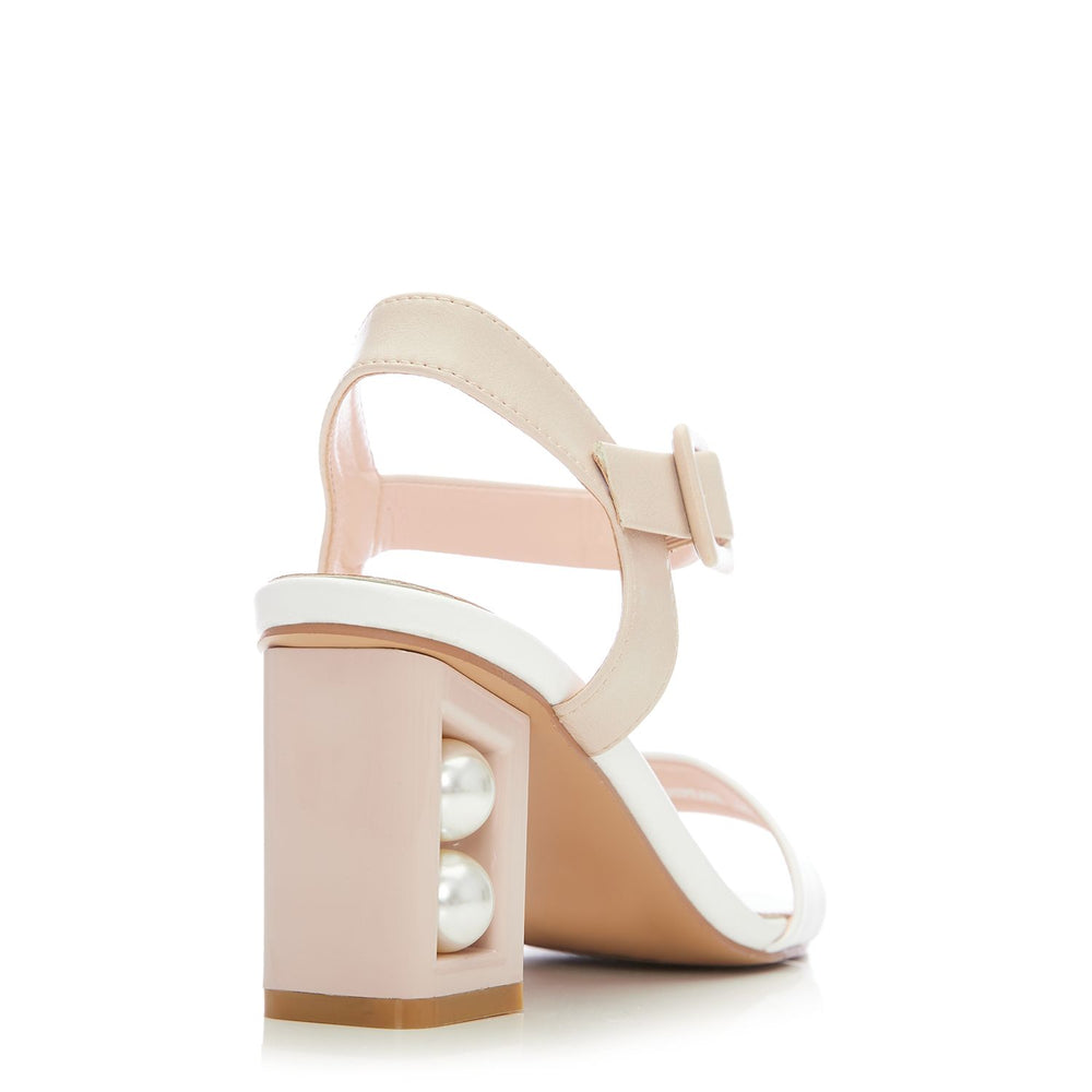 Sandypearl Nude - White Porvair Sandals