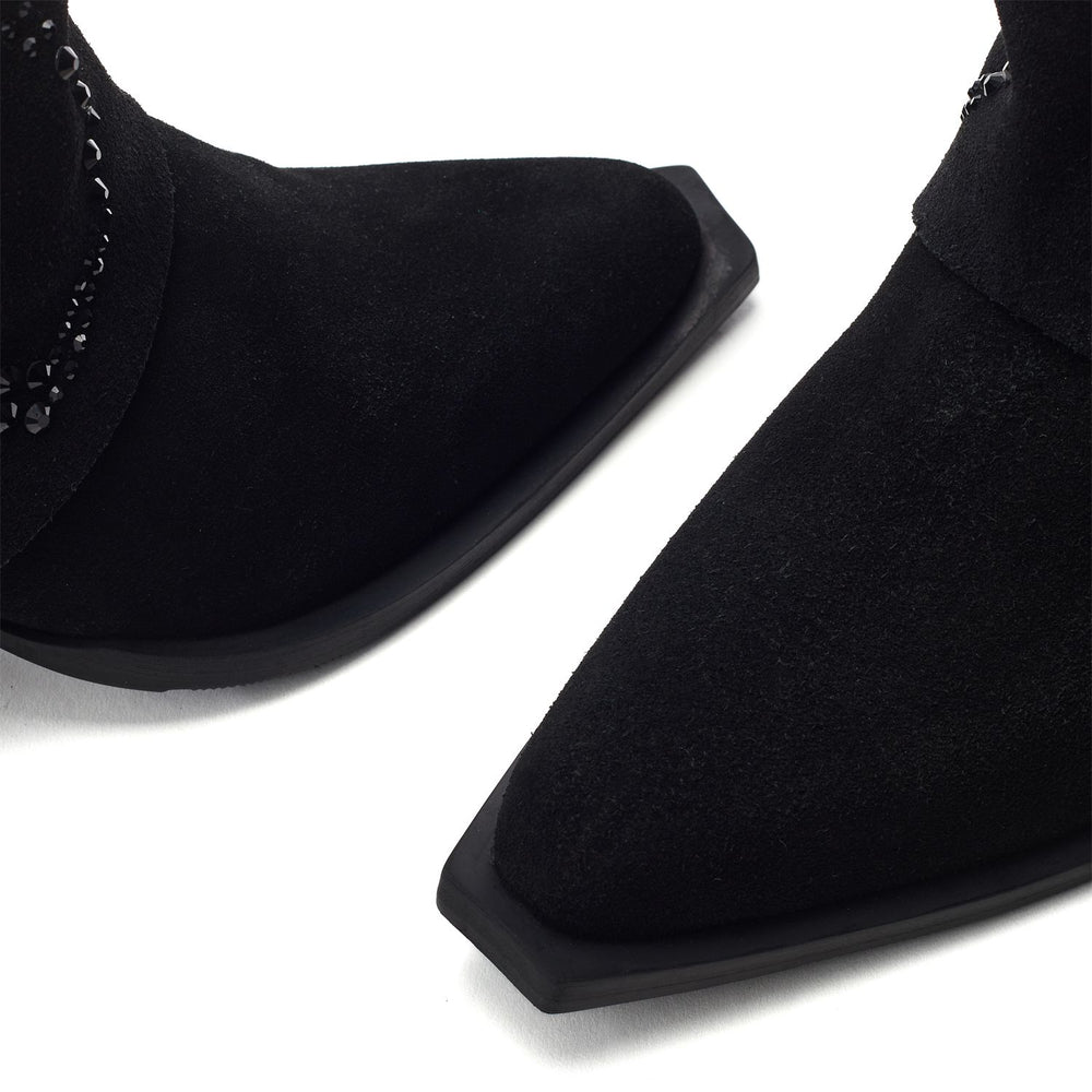 Sansha Black Suede Boots