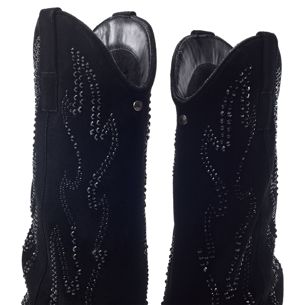 Sansha Black Suede Boots