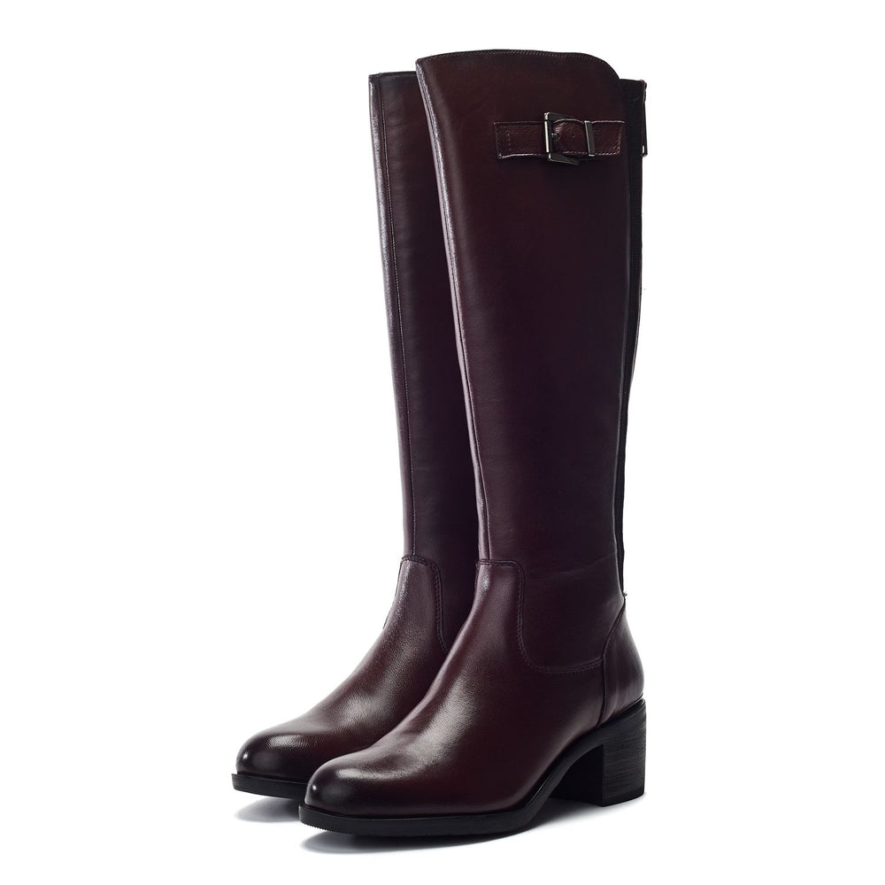 Sansho Burgundy Leather Boots