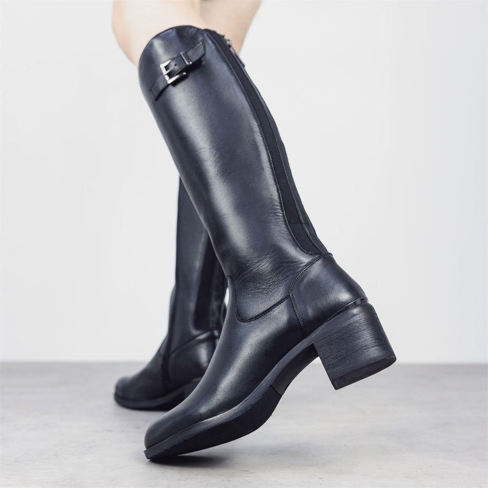 Sansho Black Leather Boots