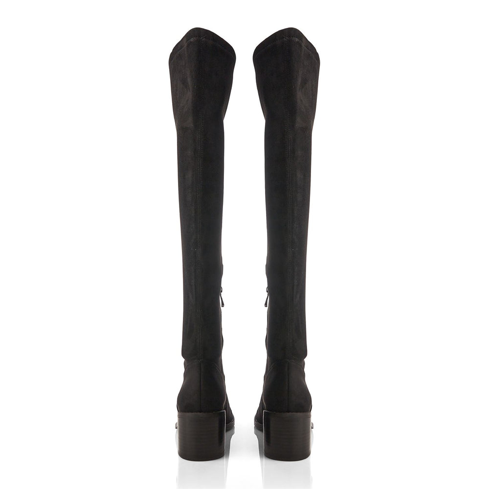Sarianne Black Alcantara Boots
