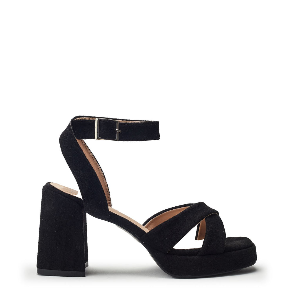 Sarie Black Porvair Sandals