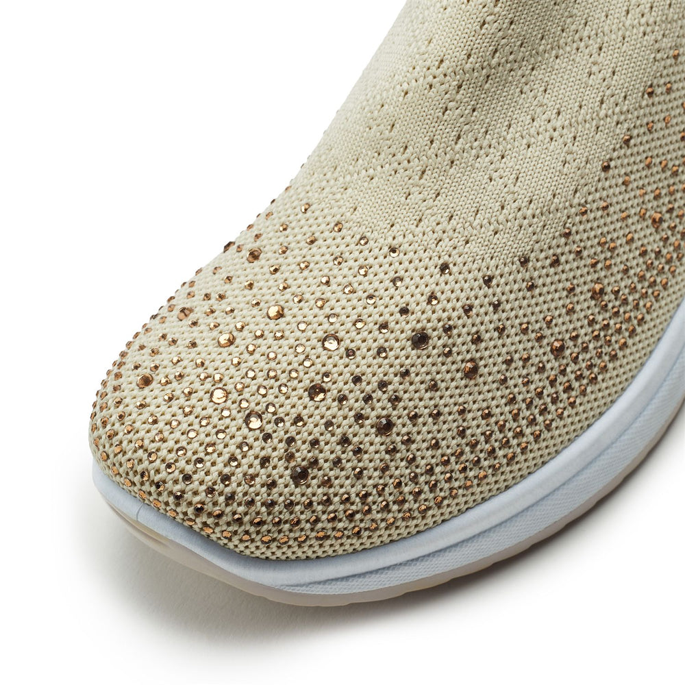 Savina Beige Porvair Trainers