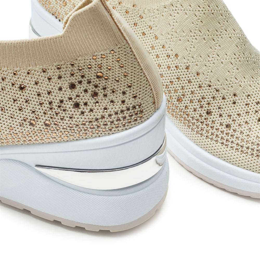 Savina Beige Porvair Trainers