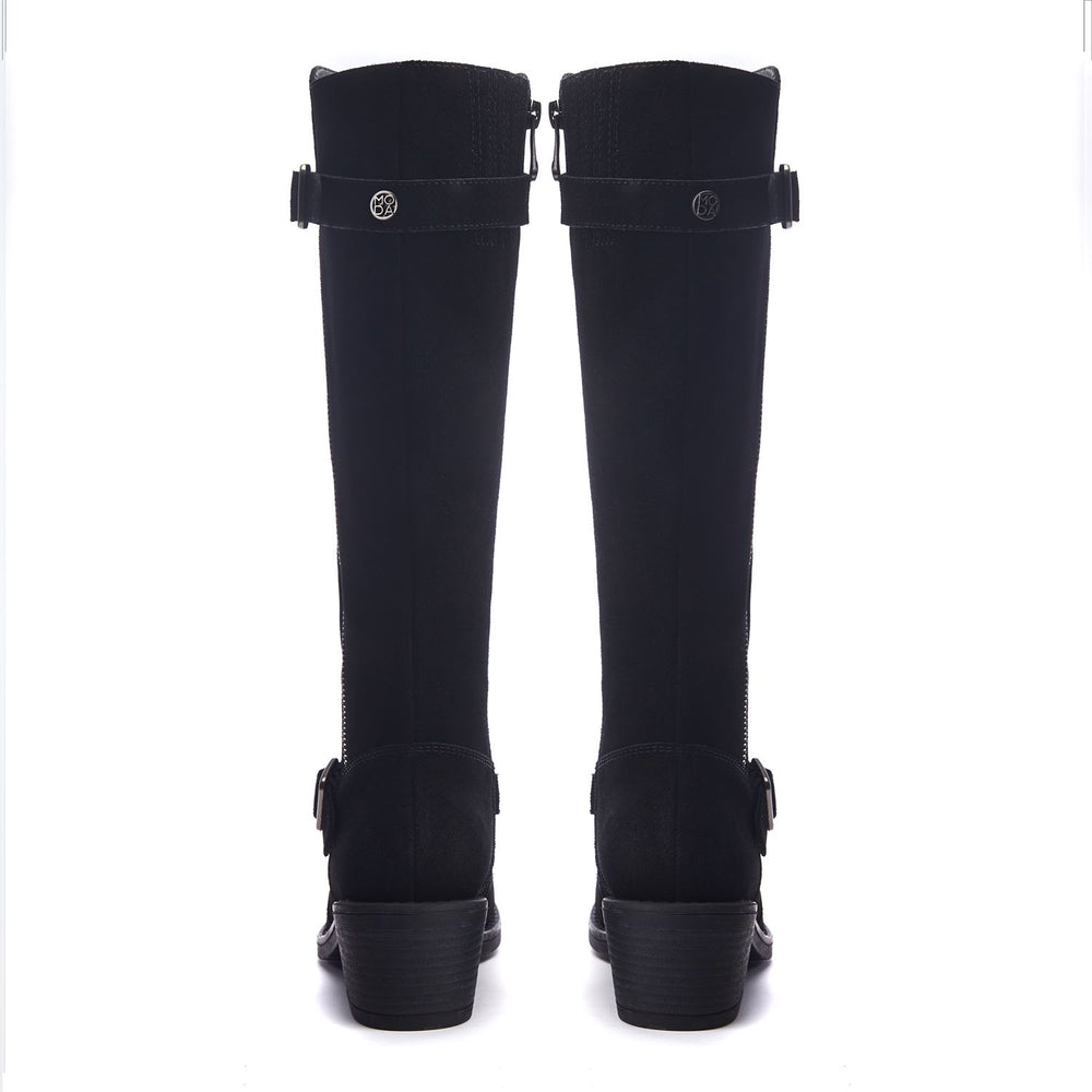 Senlis Black Suede Boots