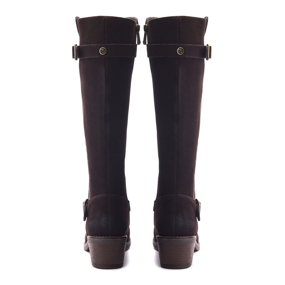 Senlis Dark Brown Suede Boots