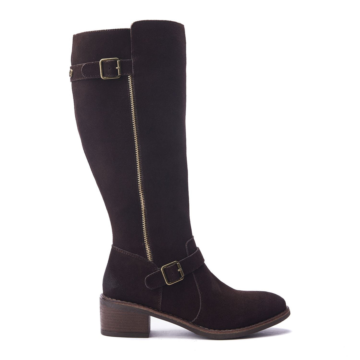 Senlis Dark Brown Suede Boots