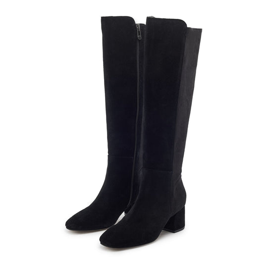 Serrafina Black Suede Boots