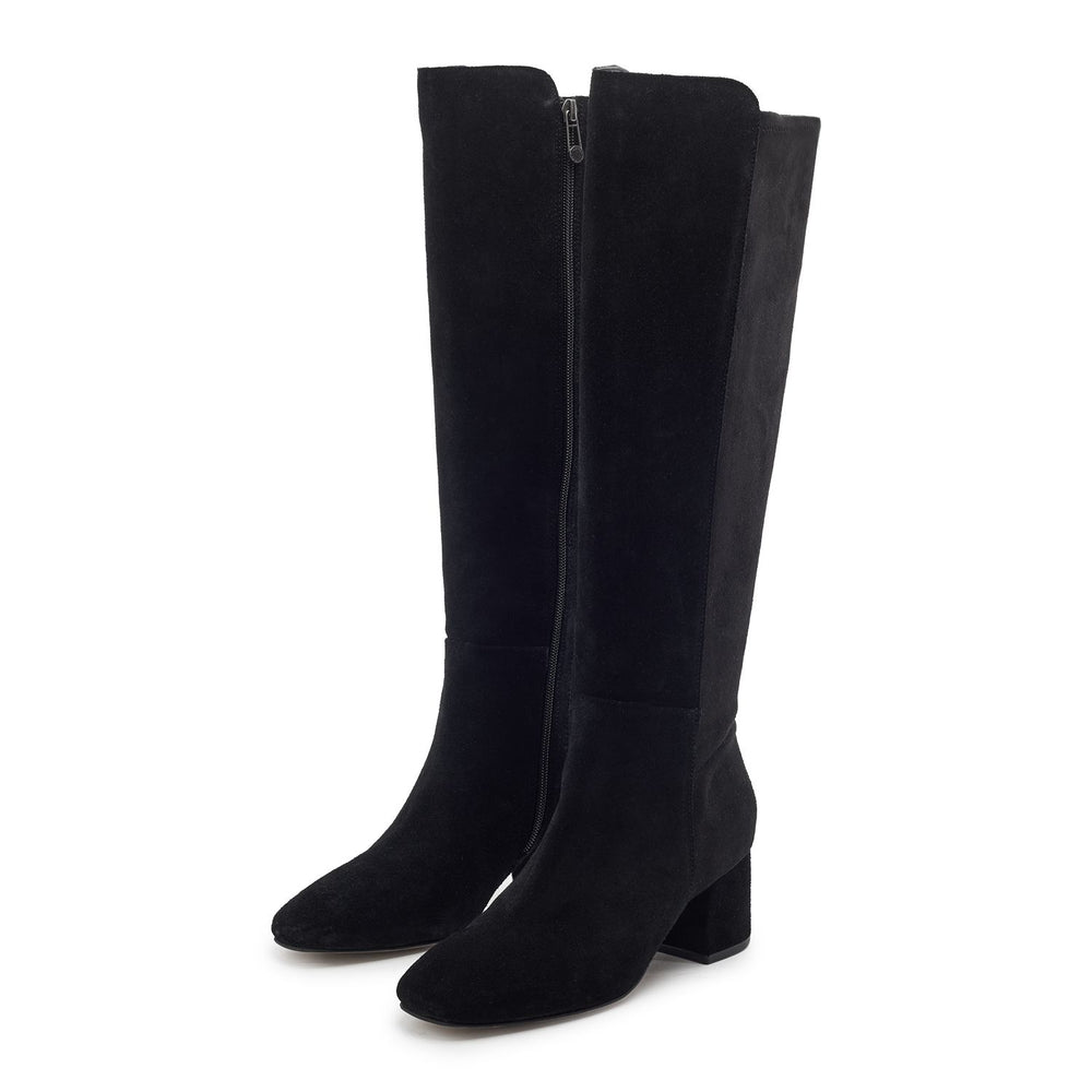Serrafina Black Suede Boots