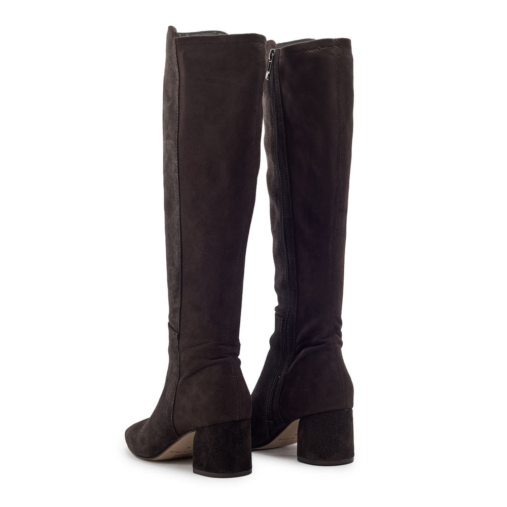 Serrafina Dark Brown Suede Boots