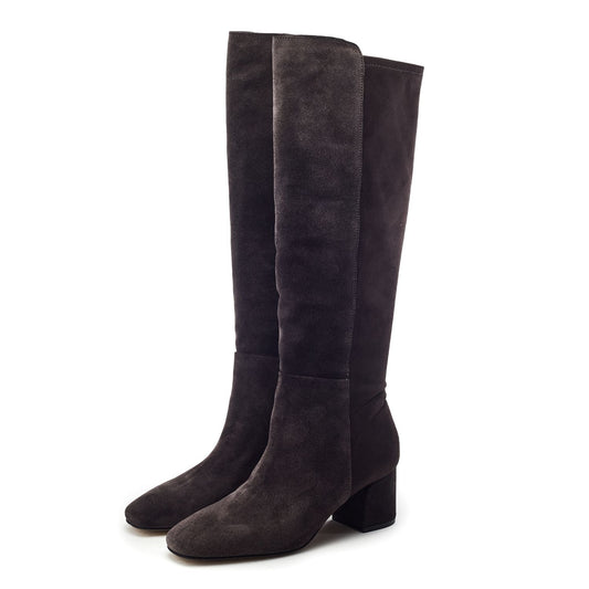 Serrafina Dark Grey Suede Boots