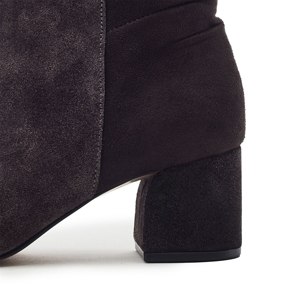 Serrafina Dark Grey Suede Boots