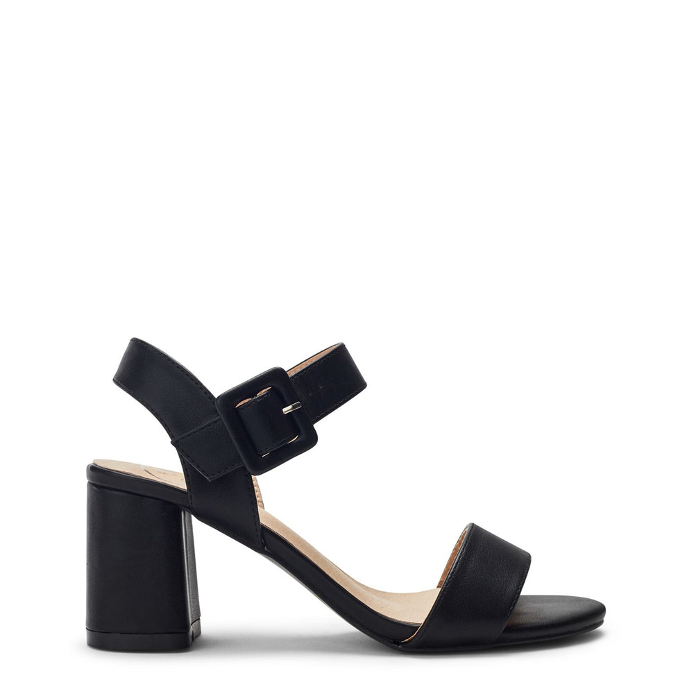 Sevina Black Porvair Sandals