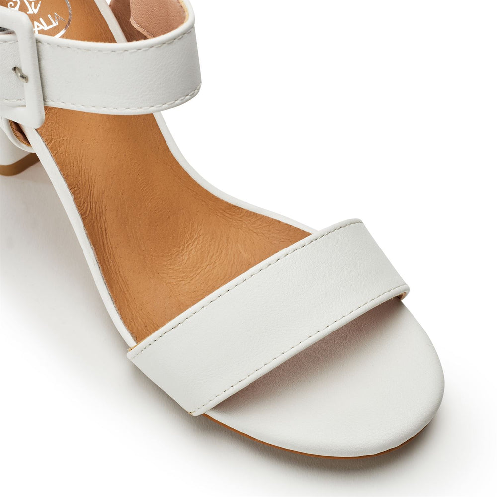 Sevina White Porvair Sandals