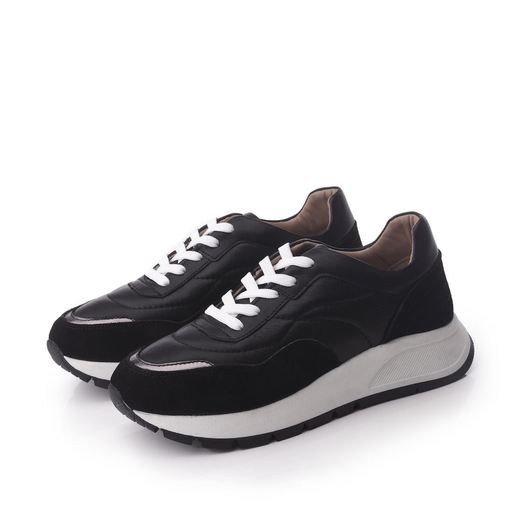 Sh Adaggio Black Leather Trainers