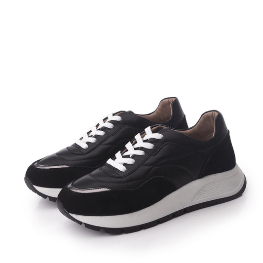 Sh Adaggio Black Leather Trainers