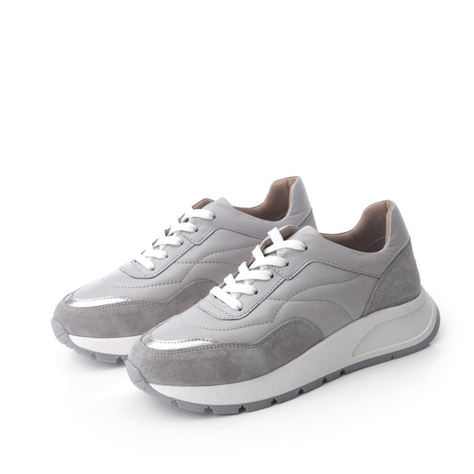 Sh Adaggio Grey Leather Trainers