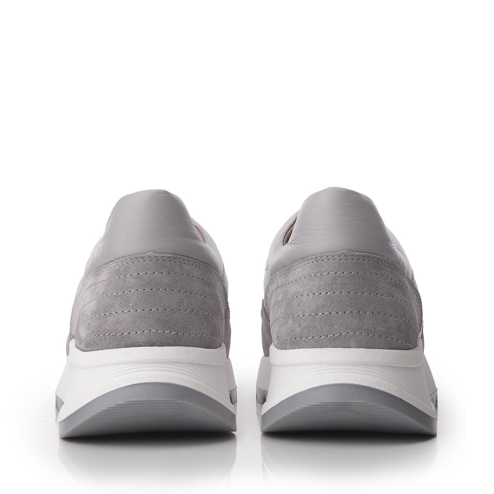 Sh Adaggio Grey Leather Trainers