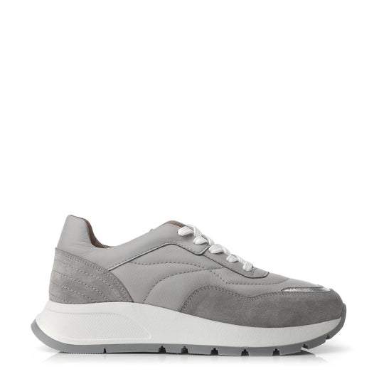 Sh Adaggio Grey Leather Trainers
