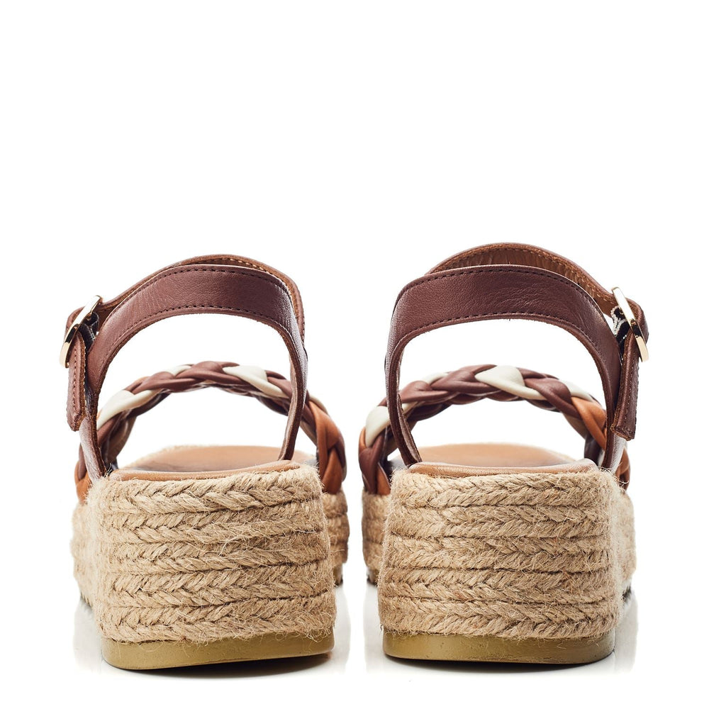 Sh Adrienne Off White Leather Sandals