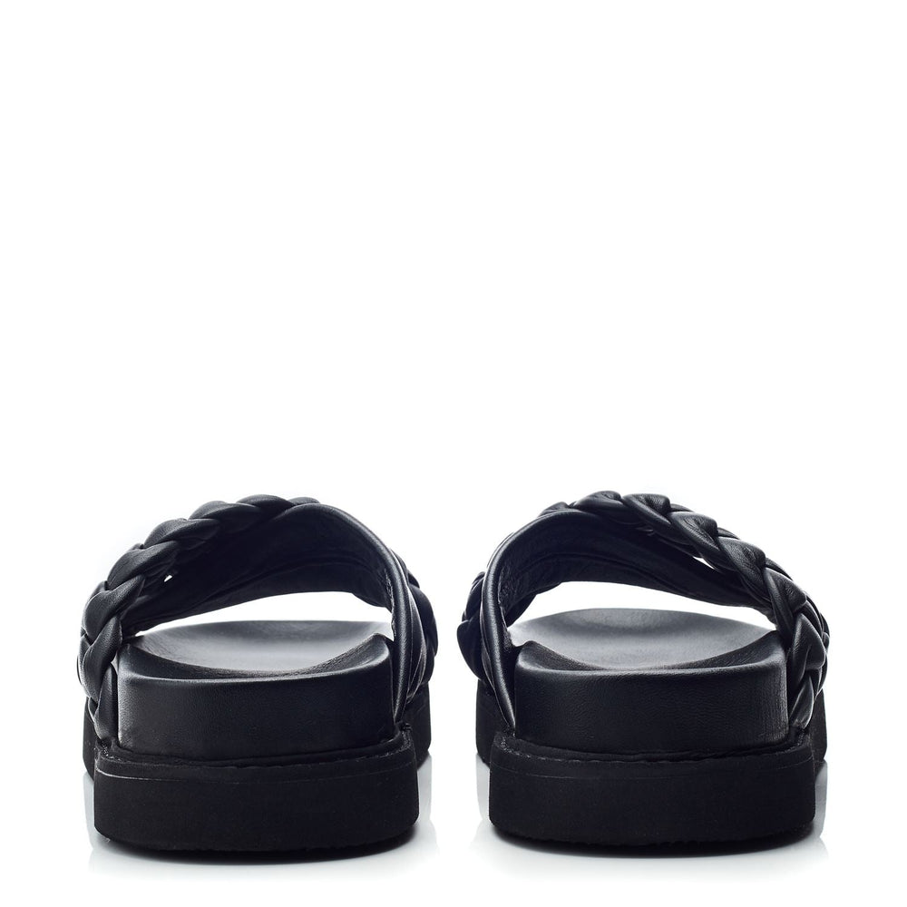 Sh Aimee Black Leather Sandals