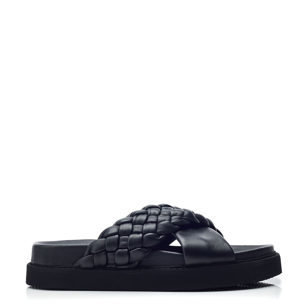 Sh Aimee Black Leather Sandals