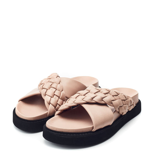 Sh Aimee Taupe Leather Sandals