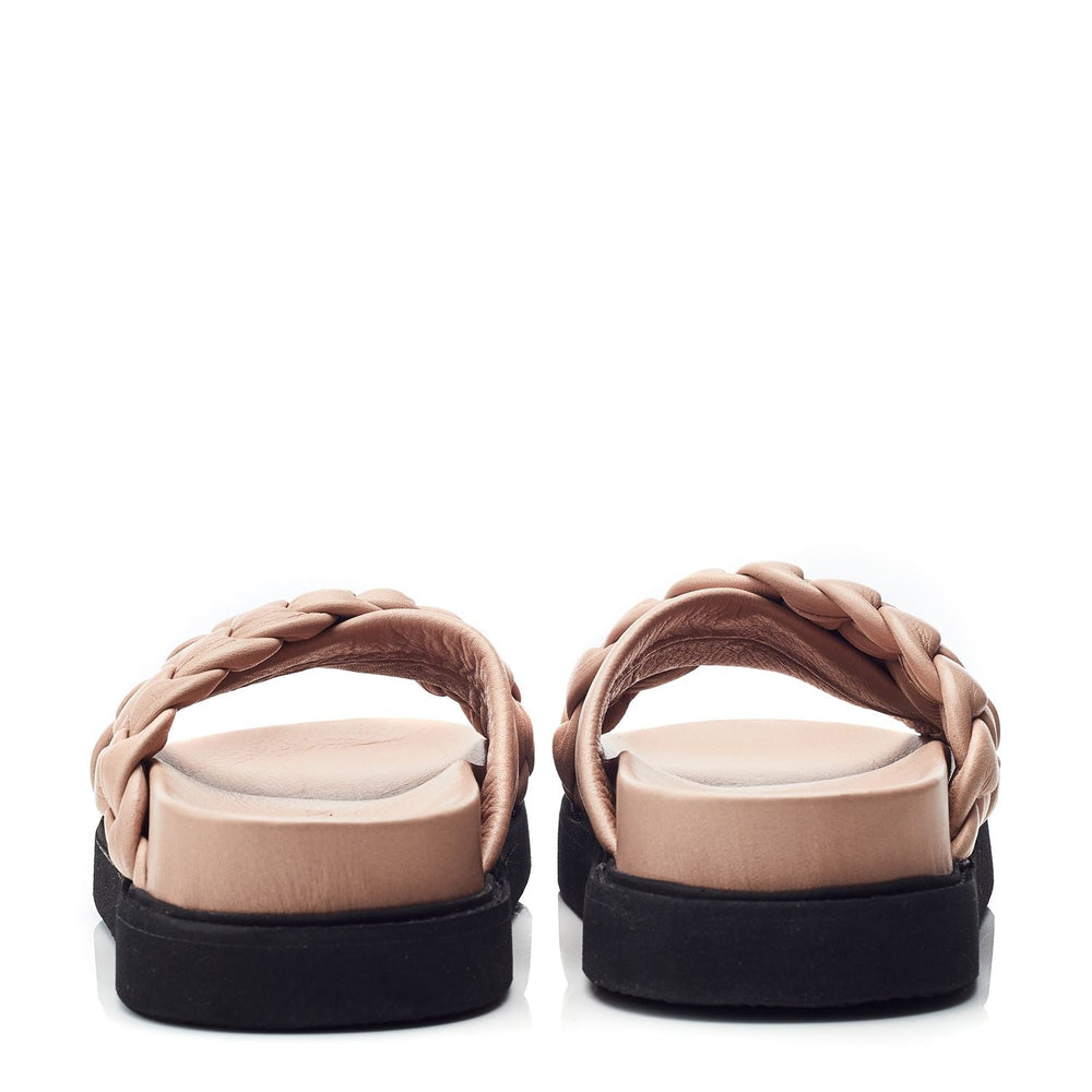 Sh Aimee Taupe Leather Sandals