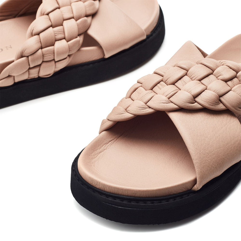 Sh Aimee Taupe Leather Sandals