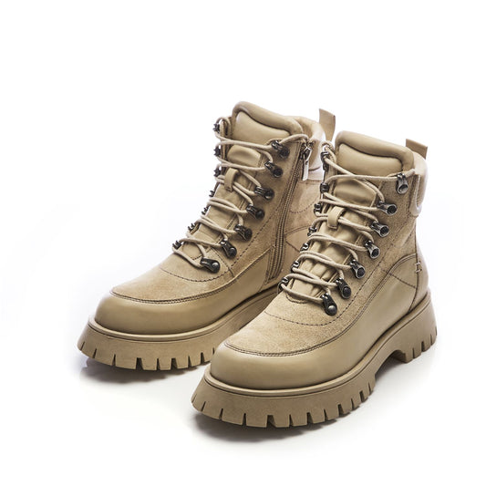 Sh Anello Beige Leather Boots
