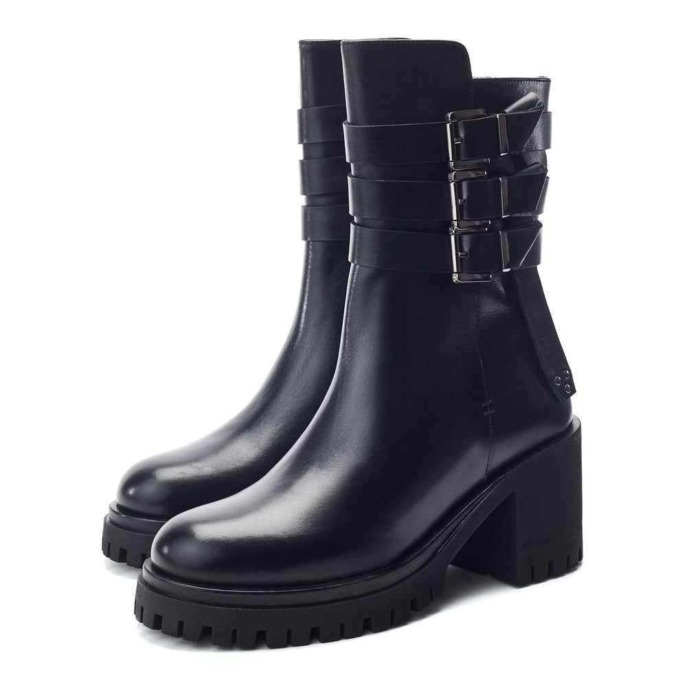 Sh Ariss Black Leather Boots