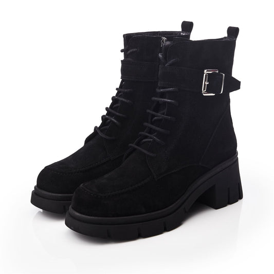 Sh Arta Black Suede Boots